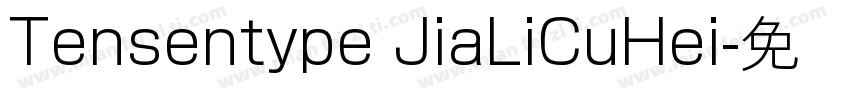 Tensentype JiaLiCuHei字体转换